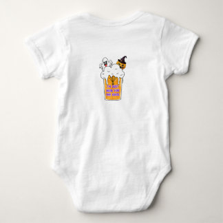Boo funny cute happy Halloween saying Baby Bodysuit
