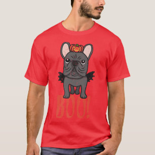 Boo Funny French Bulldog Halloween Costume Pumpkin T-Shirt