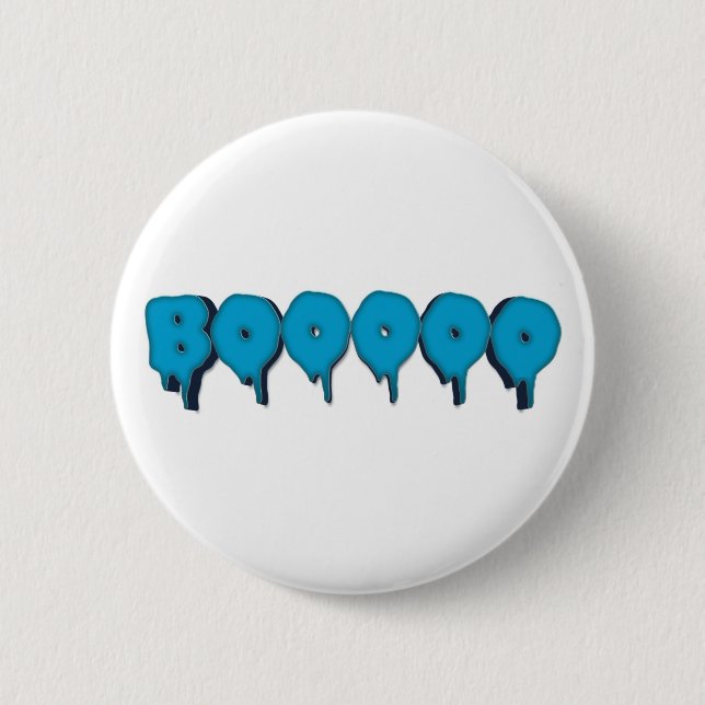 boo funny ghost text 6 cm round badge (Front)