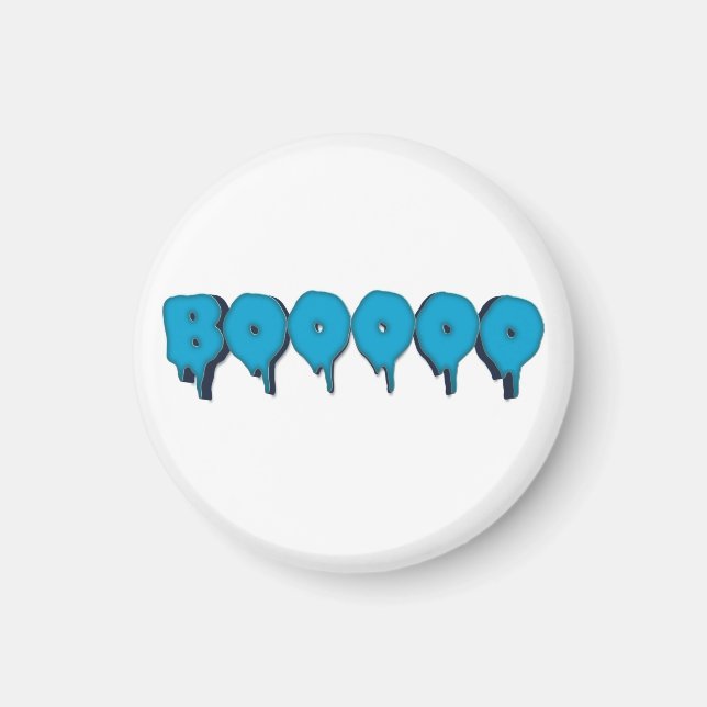 boo funny ghost text magnet (Front)