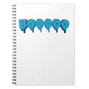 boo funny ghost text notebook
