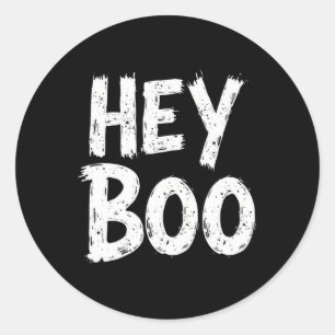 Boo Funny Halloween Ghost Classic Round Sticker