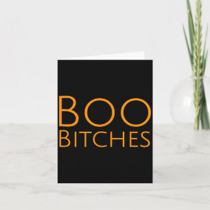 Boo Funny Halloween Gift for Girly Girls Card