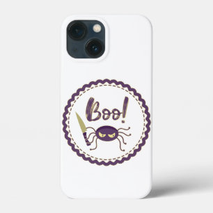 Boo funny Halloween spider character knife hand iPhone 13 Mini Case