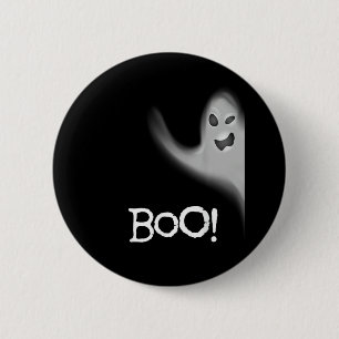 Boo Funny Hiding Peekabo Scary Halloween 6 Cm Round Badge