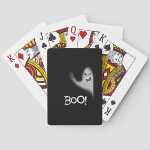 Boo Funny Hiding Peekabo Scary Halloween Playing Cards