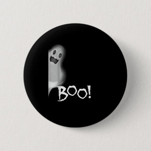 Boo! Funny Hiding Peekaboo Scary Halloween 6 Cm Round Badge