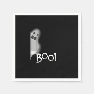 Boo! Funny Hiding Peekaboo Scary Halloween Napkin