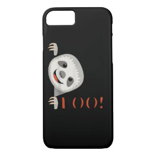 Boo! Funny Hiding Peekaboo Scary Halloween Sloth iPhone 8/7 Case