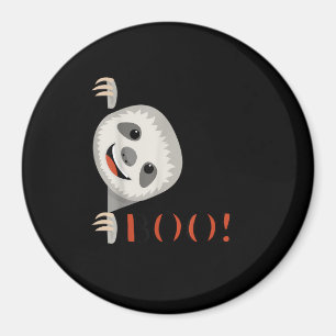 Boo! Funny Hiding Peekaboo Scary Halloween Sloth Magnet