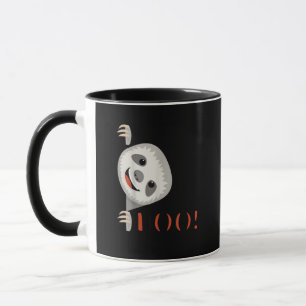Boo! Funny Hiding Peekaboo Scary Halloween Sloth Mug