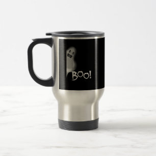 Boo! Funny Hiding Peekaboo Scary Halloween Travel Mug