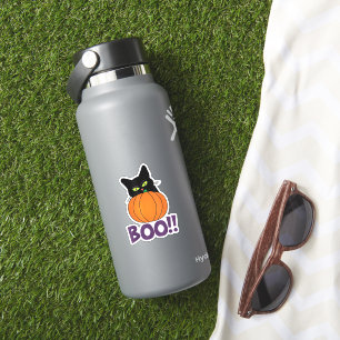 Boo Funny Jolly Cat Peeking Pumpkin Halloween part