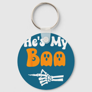Boo funny matching halloween couples boo key ring