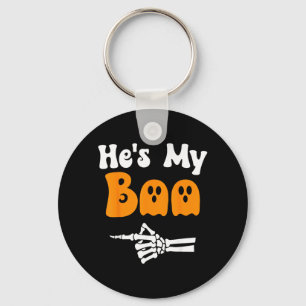 Boo Funny Matching Halloween Couples Boo Key Ring