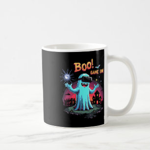 Boo! Game On! Spooky Gamer Ghost With Controller H Coffee Mug