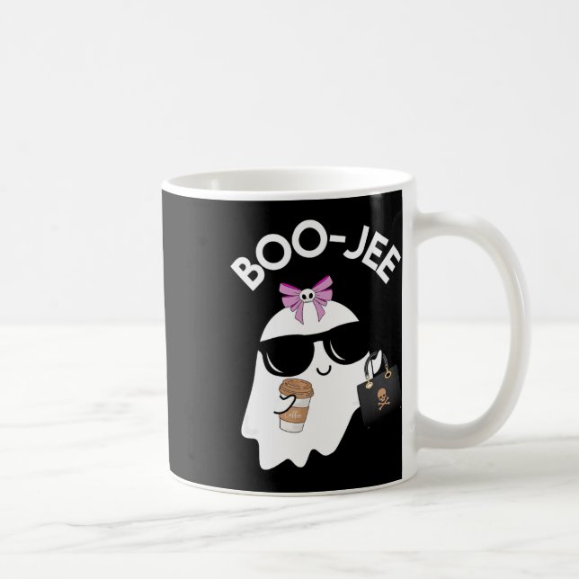 Boo Gee Boo Jee Funny Halloween Boujie Girl Ghost  Coffee Mug (Right)