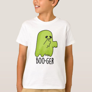 Boo-ger Funny Halloween Booger Ghost Pun T-Shirt