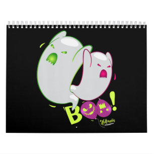 Boo Ghost Bats Spider Creepy Halloween Calendar