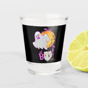 Boo Ghost Bats Spider Creepy Halloween Shot Glass