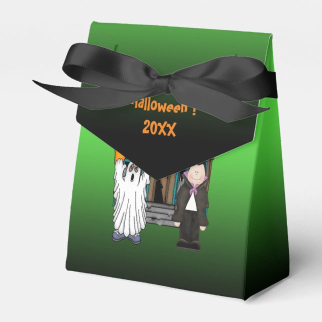 Boo Ghost Dracula Halloween Favour Box (Front Side)