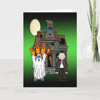 Boo Ghost Dracula Halloween Greeting Cards
