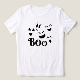 Boo Ghost Face Halloween Tri-Blend Shirt