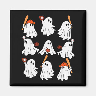 Boo Ghost Halloween Baseball Happy Halloween Baseb Magnet
