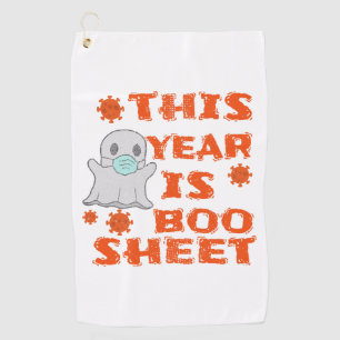 Boo Ghost Halloween Halloween Golf Towel