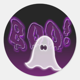 Boo Ghost Hallowe'en Stickers