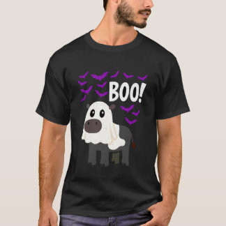 Boo Ghost Hippo Halloween Funny Zoo Animal Wildlif T-Shirt