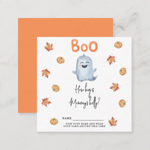 Boo! Ghost - how big is mummy's belly Enclosure Card