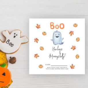 Boo! Ghost - how big is mummy's belly Enclosure Card