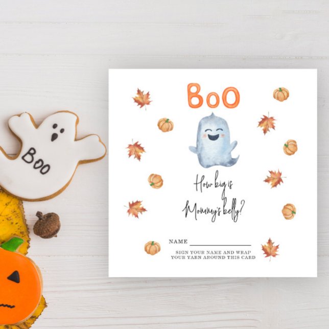 Boo! Ghost - how big is mummy's belly Enclosure Card (Creator Uploaded)