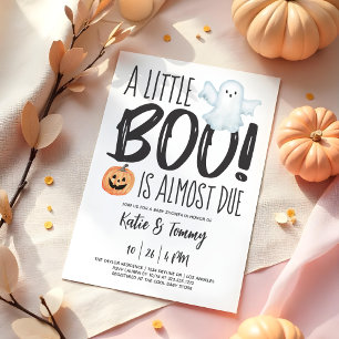 Boo Ghost Jack O'Lantern Halloween Baby Shower Invitation