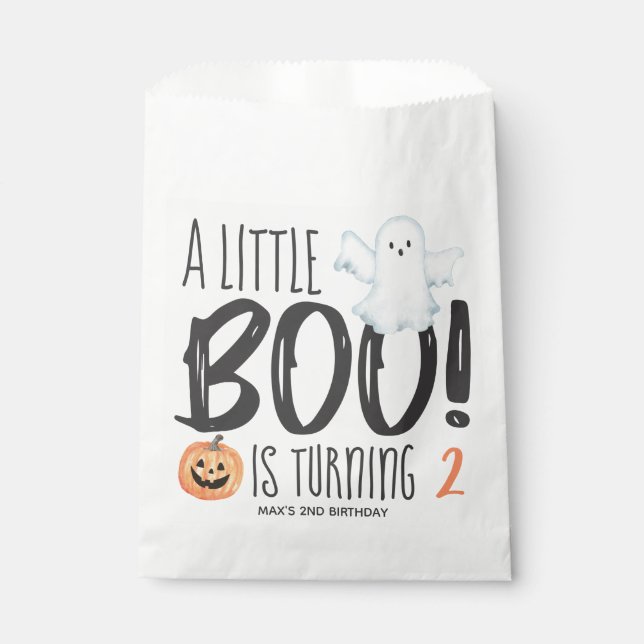 Boo Ghost Jack O'Lantern Halloween Birthday Favour Bags (Front)