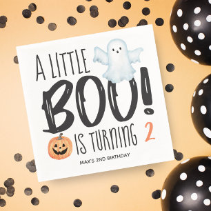 Boo Ghost Jack O'Lantern Halloween Birthday Napkin