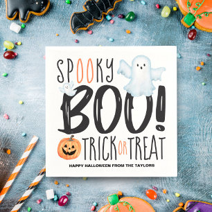 Boo Ghost Jack O'Lantern Halloween Napkin