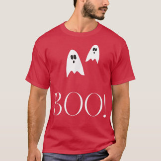 Boo Ghost Minimalist Halloween Cool Simple Men Wom T-Shirt