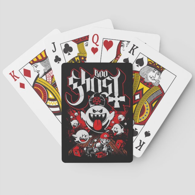 Boo Ghost Of Disapproval, Funny Halloween Playing Cards (Back)