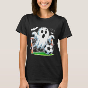 Boo Ghost Playing Soccer Funny Halloween Soccer Co T-Shirt