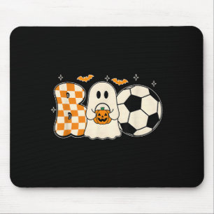 Boo Ghost Playing Soccer Halloween Players Trick O Mouse Mat