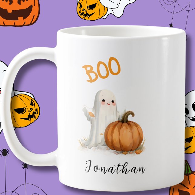 BOO Ghost Pumpkin Halloween  Coffee Mug (Creator Uploaded)