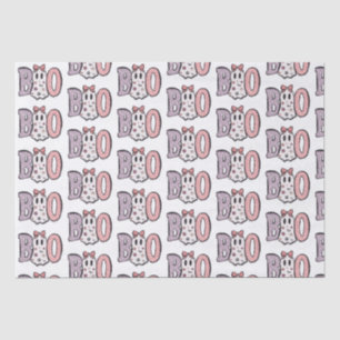 Boo Ghost Purple Pink Cute White Halloween Tissue Paper