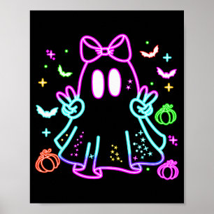 Boo Ghost Soky Season Girls Kids Glow In Halloween Poster