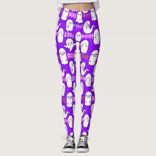 Boo, ghostly feel.b B Purple BG Leggings