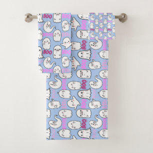 Boo, ghostly feel.b L Blue BG Bath Towel Set
