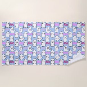 Boo, ghostly feel.b L Blue BG Beach Towel