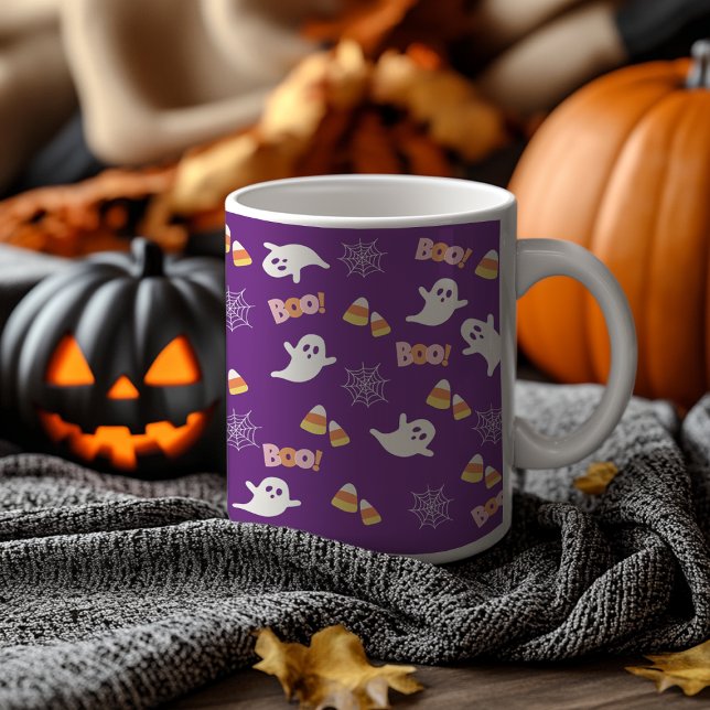 Boo ghosts frosted glass coffee mug (Creator Uploaded)