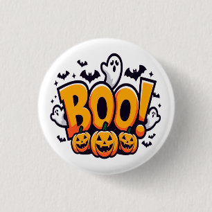 Boo ghosts halloween 3 cm round badge